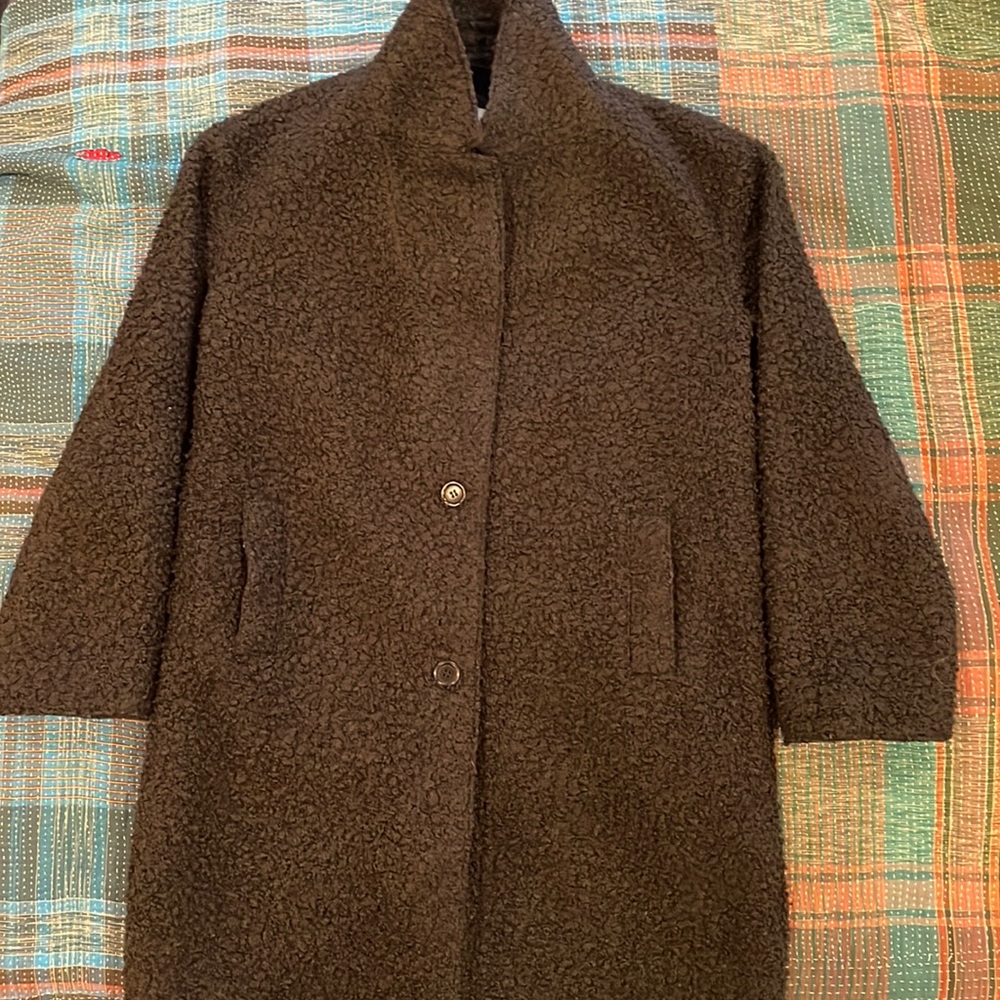 You must create heroes boucle coat - black in xxs